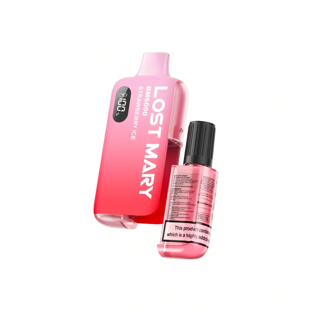 Strawberry Ice Lost Mary BM6000 Disposable Vape Kit 20mg